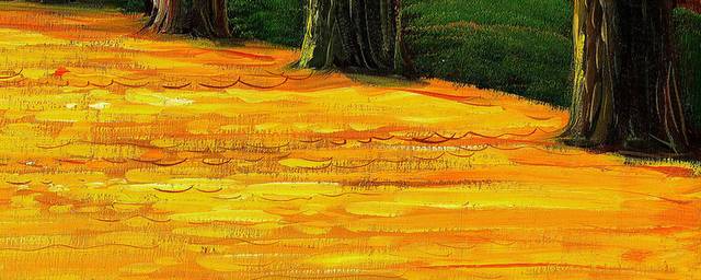 金色树木客厅装饰画2