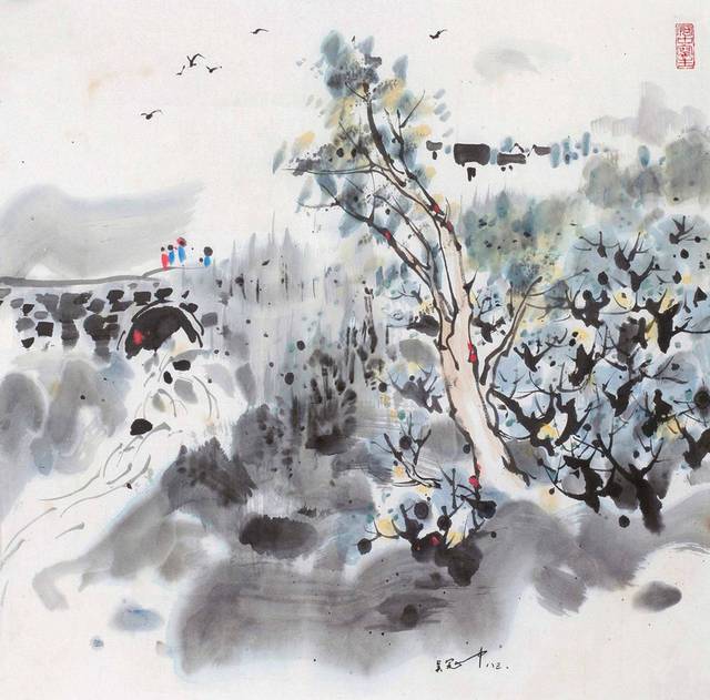 手绘中国风装饰画3