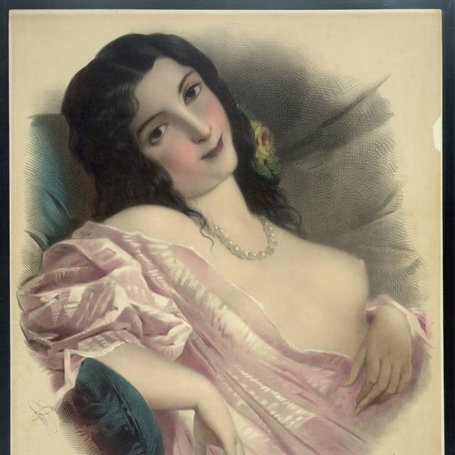 油画美女装饰画3