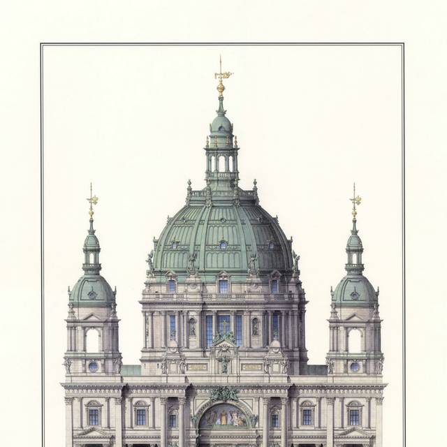 圆堡教堂装饰画