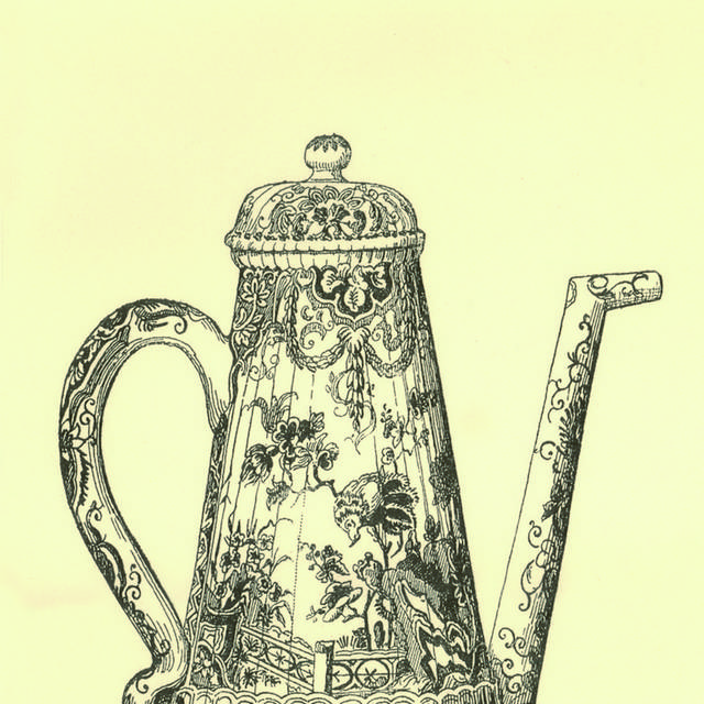 手绘古典茶壶装饰画