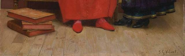 吃药的红袍男人宫廷油画装饰画