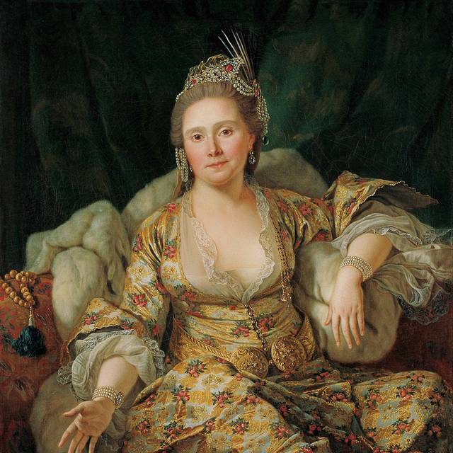 沙发上的女人欧洲宫廷油画