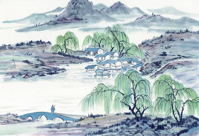 中式水墨山水装饰画2