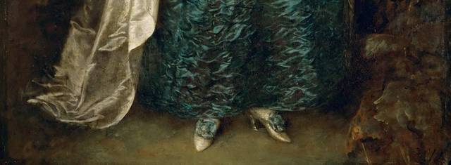 蓝色裙子的女人宫廷油画