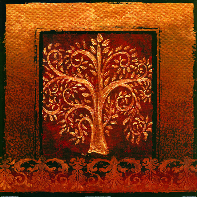 复古抽象树装饰画1