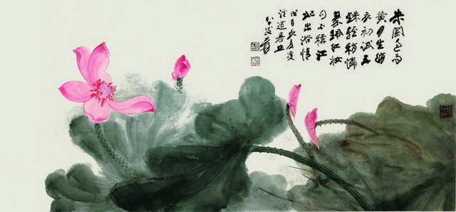 张大千荷花图装饰画_图品汇