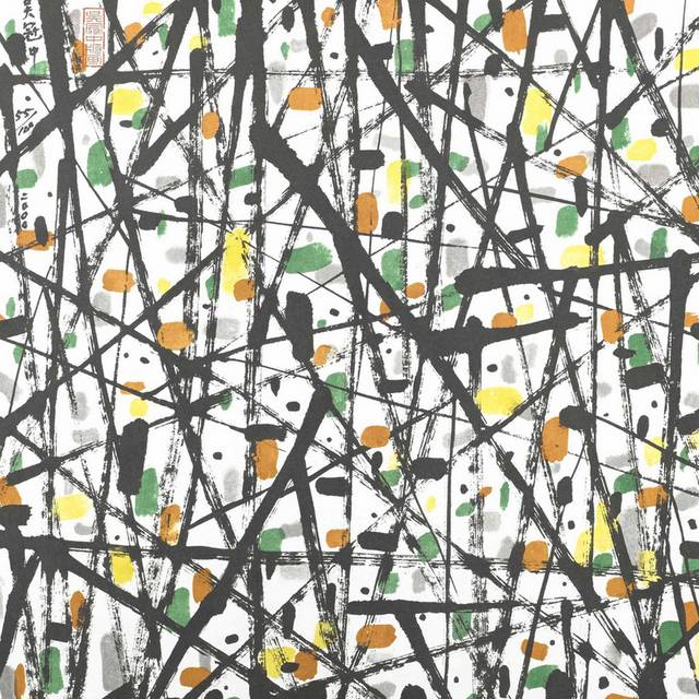 手绘中式吴冠中作品2