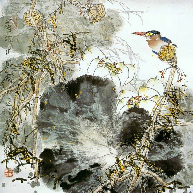 中国风花鸟工笔装饰画