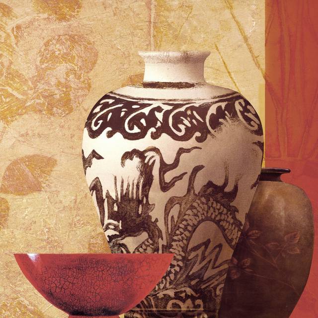 中式花瓶装饰画1