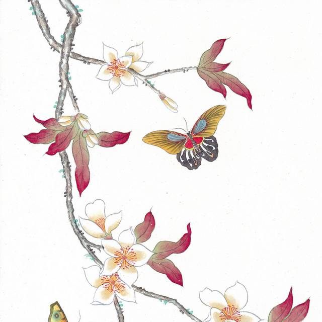 小蝴蝶与花装饰画