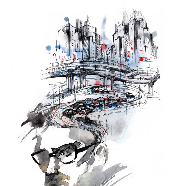 精美抽象城市装饰画2