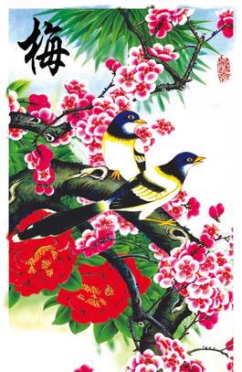 四季花鳥図 | 山本梅逸 | 収蔵品詳細 | 作品を知る | 東京富士