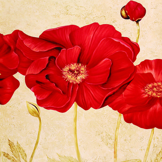 『花』油彩画 荷花数字油画diy莲花油彩画手工涂色手绘成人解压丙烯装饰画荷叶_