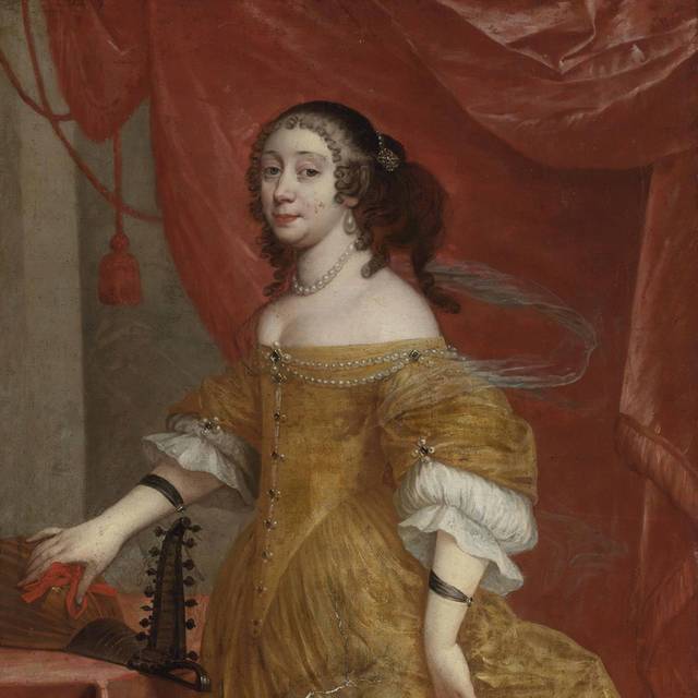 黄裙子的女人欧洲宫廷油画