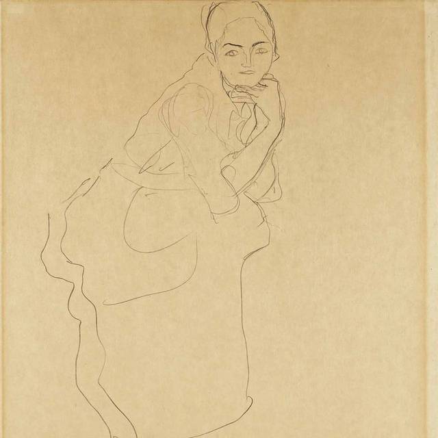 克里姆特素描稿作品装饰画4