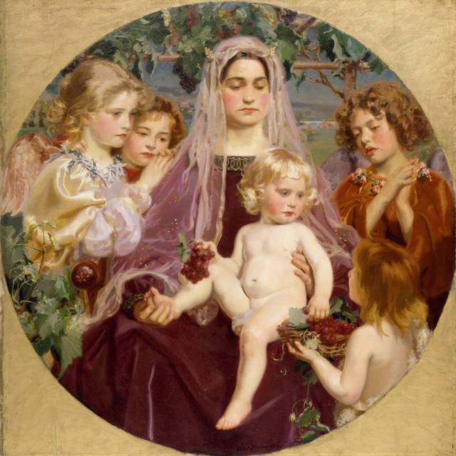 吉维尼圣母玛利亚油画素材