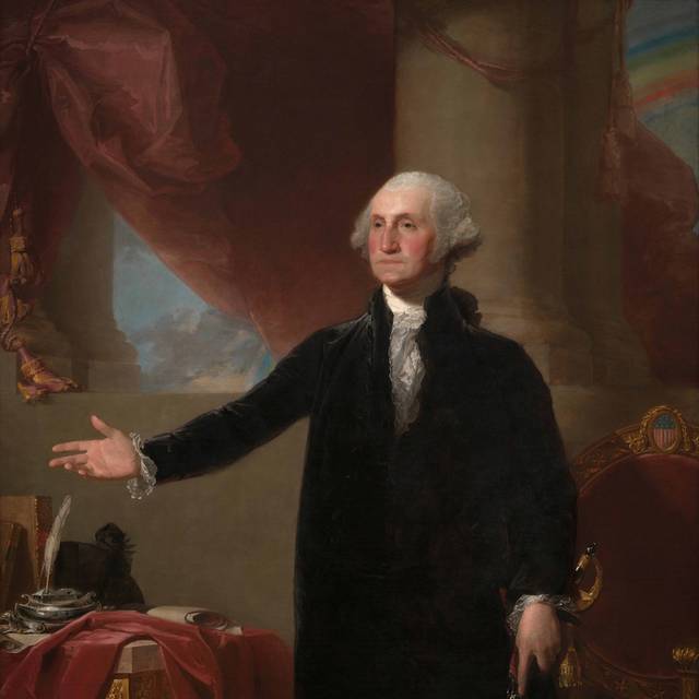 乔治华盛顿画像油画素材