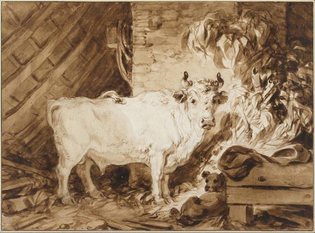 手绘牦牛装饰画