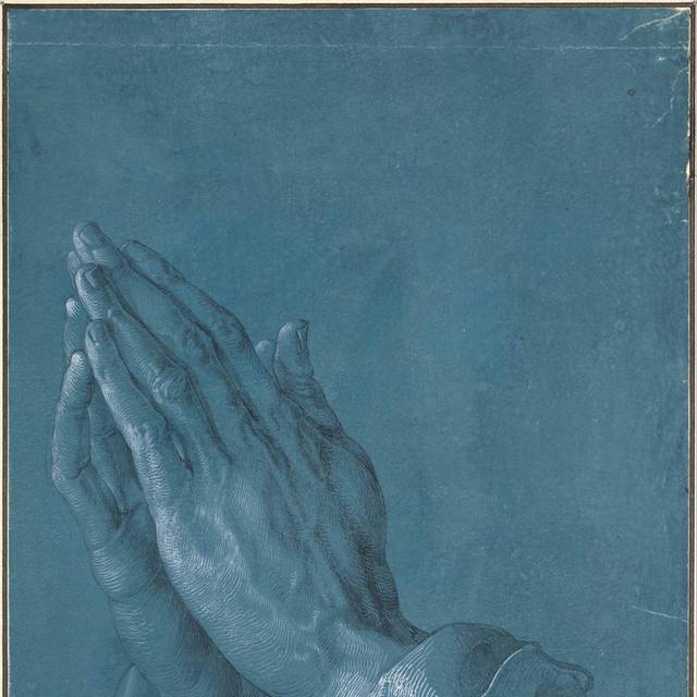 手绘祷告装饰画