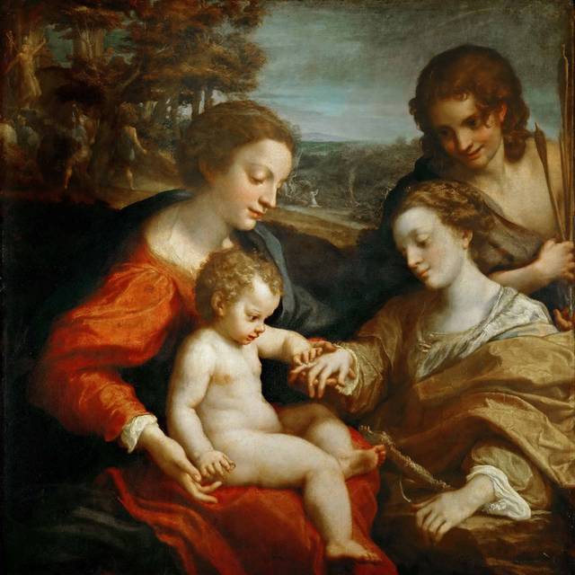 婴孩妇女装饰油画