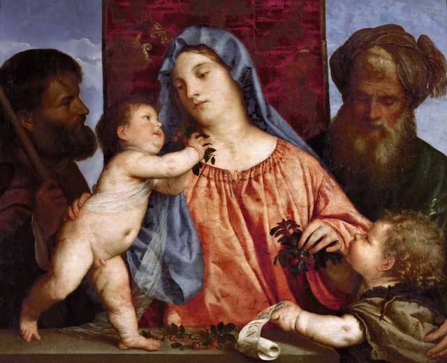 圣母玛利亚油画素材