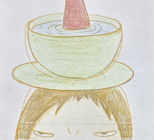 茶杯中的奈良美智装饰画