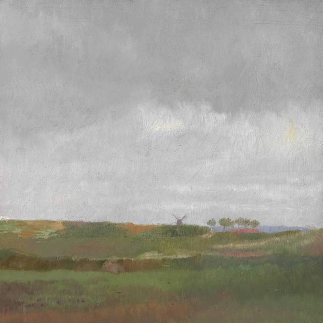 绿草地油画装饰画