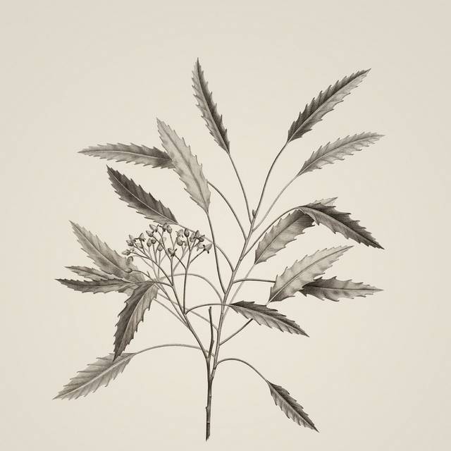 手绘素描植物装饰画1