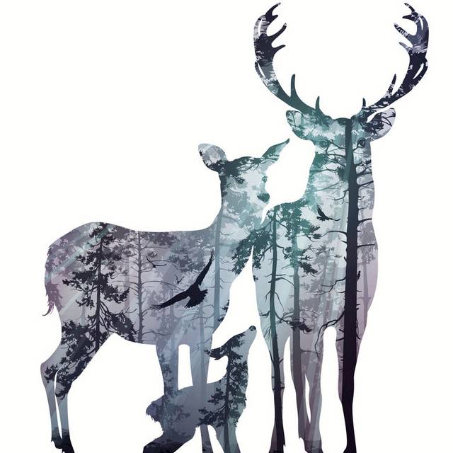 森林麋鹿装饰画3