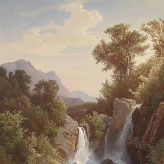 山间清泉无框画