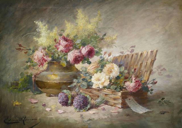 金属花盆花卉装饰画