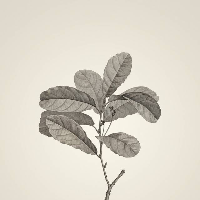 手绘复古素描植物插画