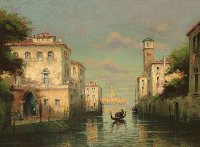 清晰威尼斯水城装饰画
