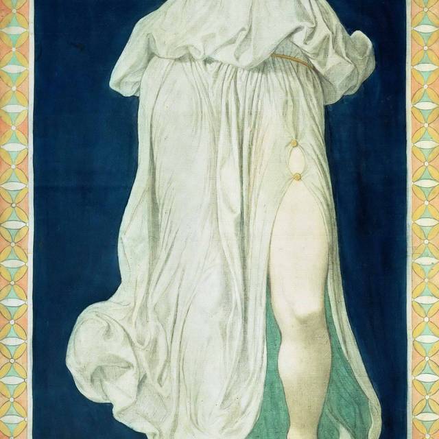 长着翅膀的女人油画素材