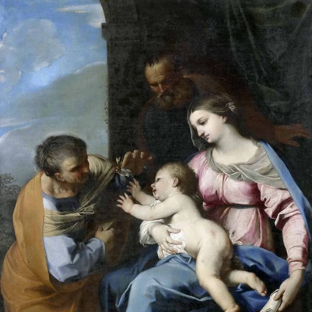 神圣家庭和圣安妮油画素材