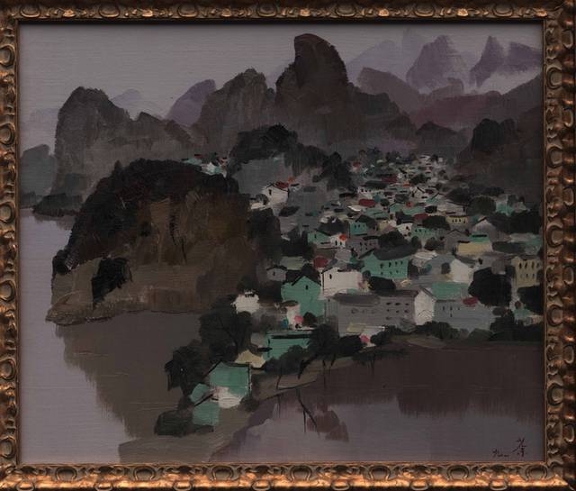 桂林山水中式装饰画