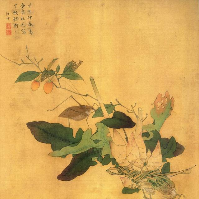 植物果实与虫装饰画