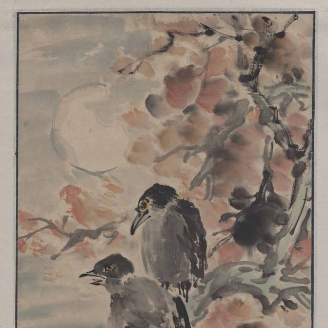 花树小鸟中式装饰画