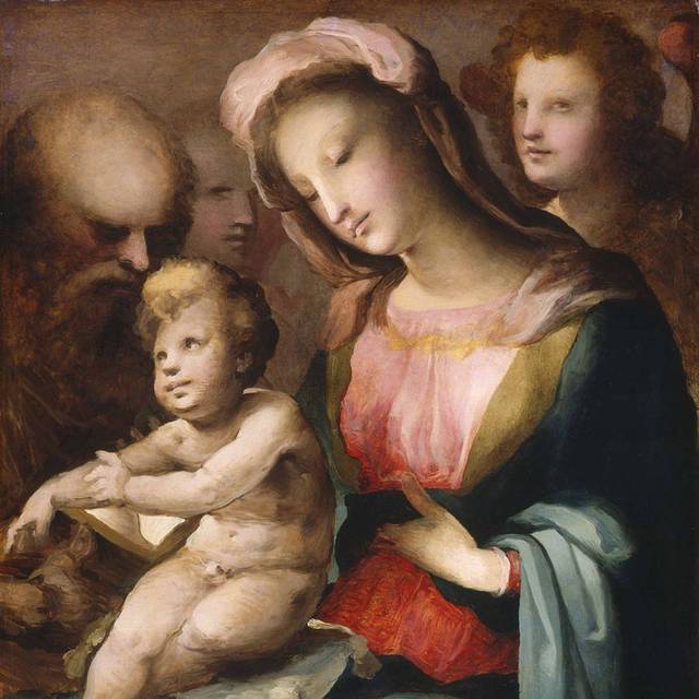 欧美人物肖像母子油画1