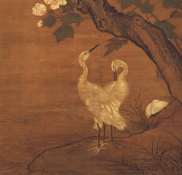 画芙蓉白鹭装饰画