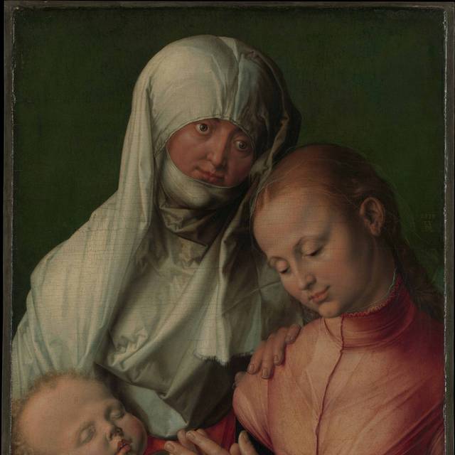 圣婴与圣安娜油画无框画