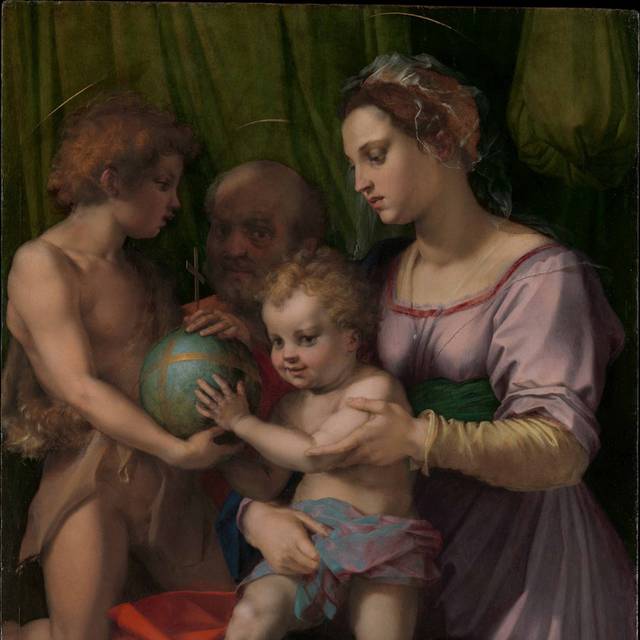 圣洁的家庭与年轻的圣约翰浸礼会油画无框画