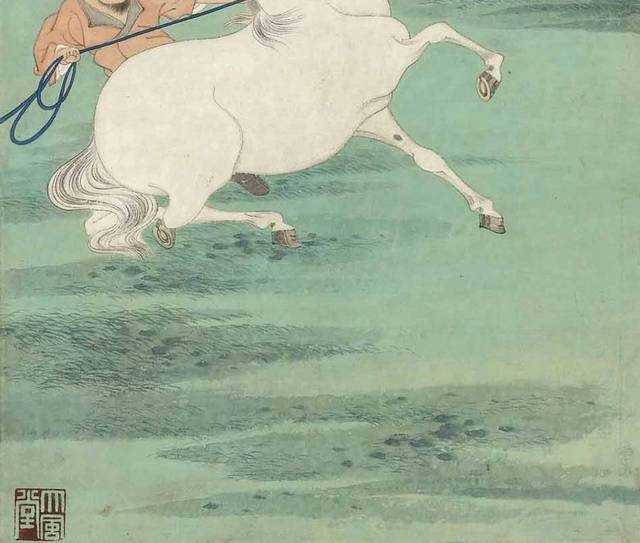 骑马的古代男子装饰画