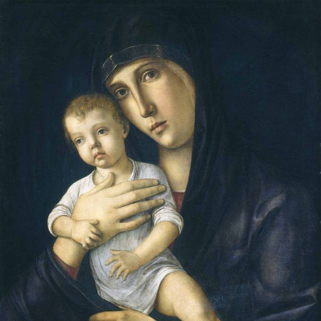 欧美人物母子肖像油画1