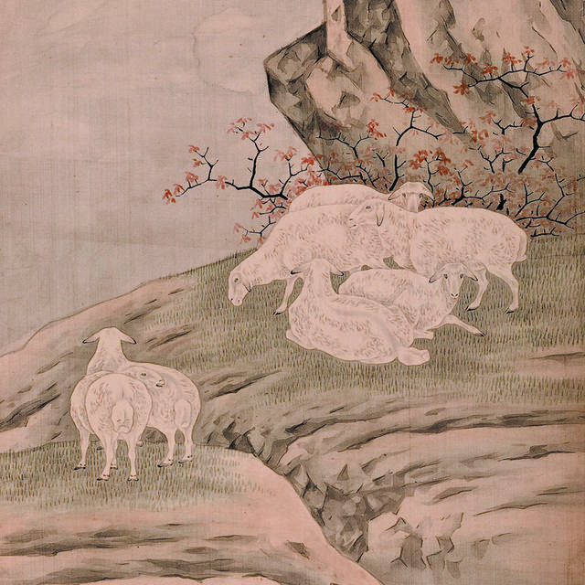 山中放羊挂画