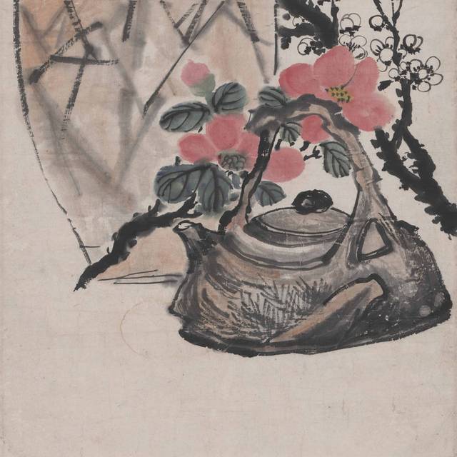 茶花梅花中式装饰画
