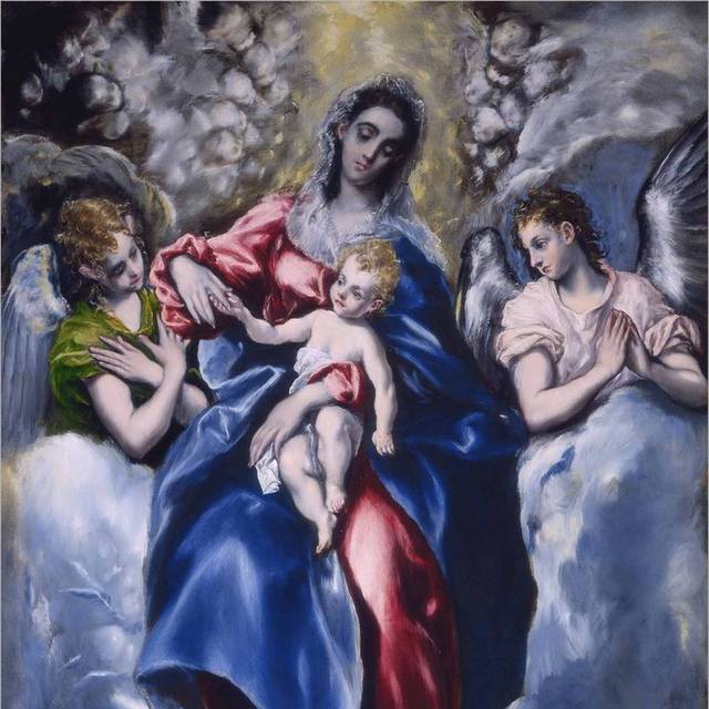 欧美天使母子油画