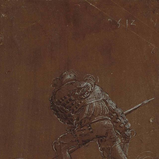 拿着长矛的士兵油画素材