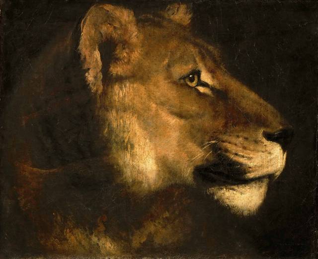 母狮之首油画素材